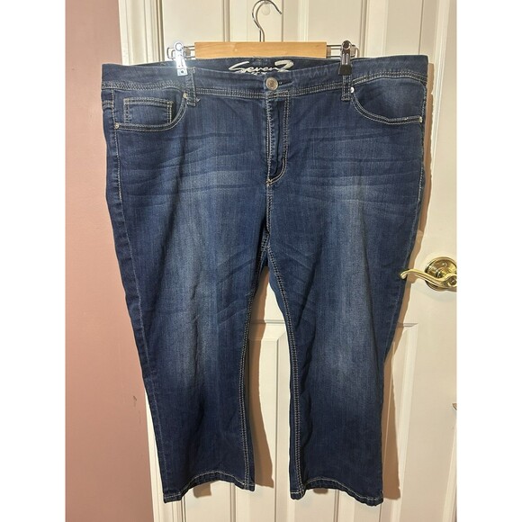Seven 7 Luxe Capri Jeans Womens Size 22 5 Pocket Design - Picture 1 of 6
